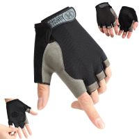 ☏₪ Half Finger Gloves Gym Fitness Anti-Slip Women Men Gel Pad Gloves Gym Cycling Fingerless Gloves Bicycle Accessories