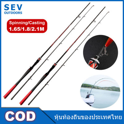 1.65M-2.1M Spinning/Casting Fishing Rod M/ML Carbon Fiber Fishing Rod Portable Fishing Tools Suitable for Sea Lake Anglers