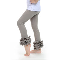 Grey Ruffle Pants. Knit Ruffle Pants for Girls,girls triple ruffle bottoms,baby ruffle cotton leggings