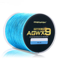 Angryfish สายเบ็ดตกปลา Agwx9สายที่แข็งแรงมากตกปลายาว500เมตรทนทานต่อการฉีกขาดสำหรับผู้ที่ชื่นชอบการตกปลา