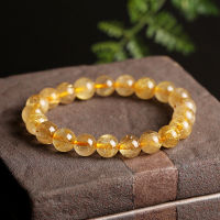 Trendy 8mm Natural Rutilated Quartz Handmade Crystal Beaded Womens celets on Hand Fine Jewelry Accessories Wholesale YBR414