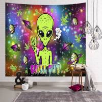 Alien Tapestry Psychedelic Wall Cloth Ins Wall Cloth Customizable Mandala Tapestry Room Decoration Wall Hanging Artist Home Decoration Psychedelic Background Tapestry Home Decoration Wall Cover