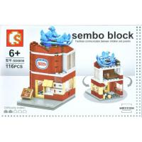 ตัวต่อ SEMBO BLOCK HAAR บริษัท ร้านค้า อาหาร และ เครื่องดืม เนสเล่ Nestle 100