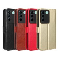 สำหรับ Vivo เคส V27e แบบกระเป๋าสตางค์ PU หนังกลับ Vivo เคสโทรศัพท์ V27e V 27e เคสโทรศัพท์พลิกได้