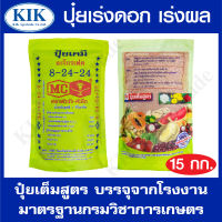 ปุ๋ย สูตร 8-24-24 ตราหัววัว บรรจุ 15 กิโลกรัม (สินค้าตรงปก) ปุ๋ยเร่งราก เร่งดอก เร่งผล ใส่ผัก ผลไม้ ปุ๋ยไม้ดอกไม้ประดับ