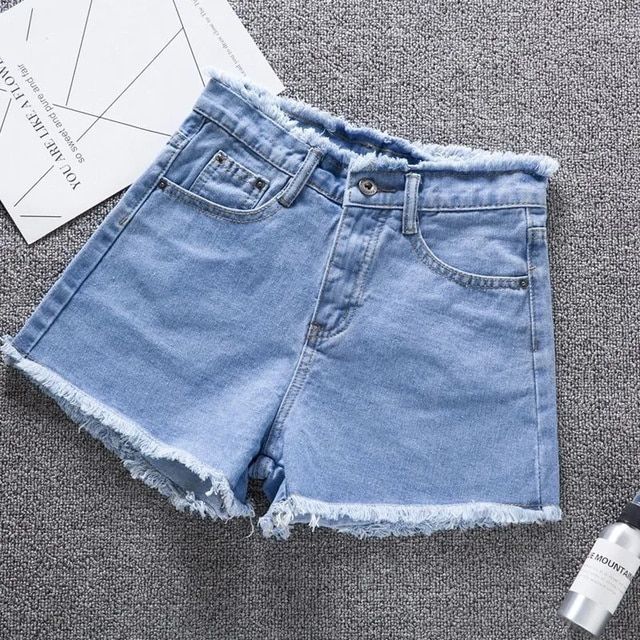 2023-summer-woman-high-haist-jeans-shorts-fashion-rough-edges-denim-short-pants-schoolgirl-casual-pants-blue-black-white-jeans
