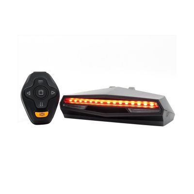 Mountain Bike Wireless Remote Control Tail Light with Turn Signal Rechargeable Super Bright Safety Warning Tail Light