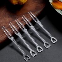 150 Pcs Mini Fruit Fork Disposable Plastic Forks For Party BBQ Sticks Picks Skewer Set Cake Fruit Fork Kitchen Tools