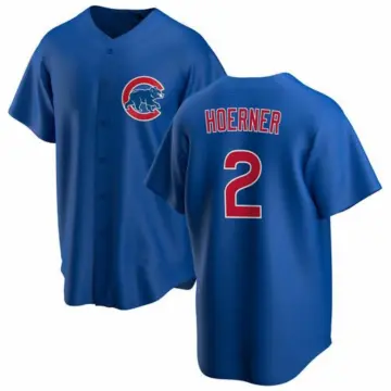 Nike Youth Chicago Cubs Nico Hoerner #2 White Cool Base Home