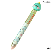 ?[wang] ปากกาลูกลื่นการ์ตูนรูปสัตว์น่ารักเครื่องเขียน4สีปากกาหลากสี