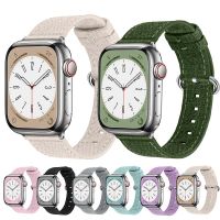 Waterproof Canvas Strap For Apple Watch 7 44mm 42mm 40mm 38mm 49mm New Watchband For Apple Watch Ultra iWatch Series 7 654321 SE Straps