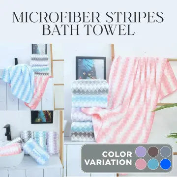 1pc Multicolor Stripe Pattern Coral Fleece Cleaning Cloth