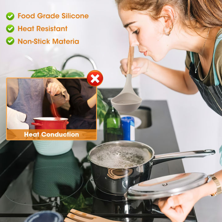 ชุดเครื่องใช้ในครัวซิลิโคนชุดเครื่องใช้ในซิลิโคนสำหรับงานครัว28ชิ้นอุปกรณ์ครัวสำหรับชุดภาชนะทนความร้อนได้-nonstick-เครื่องมือทำครัวและแกดเจ็ต