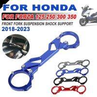 Uff สำหรับ Honda Forza 125 250 300 350 Forza125 2018อุปกรณ์เสริมรถจักรยานยนต์ตัวหน่วงการสั่นสะเทือนสมดุลตะเกียบหน้าตัวยึดโครเมี่ยม