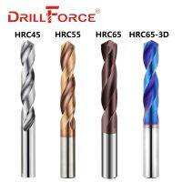 Drillforce 1PC 1-16mm HRC45 HRC55 HRC65 Solid Carbide Drill Bits Set  Spiral Flute Twist Drill Bit For Hard Alloy Stainless Tool Drills  Drivers