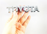 โลโก้ตัวอักษร สีเงิน โตโยต้า แต่งทุกรุ่น TOYOTA hiace commuter Logo Letter Car Auto Rear Trunk Emblem