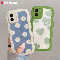 NIWINEE เคสขอบลอนขนาดใหญ่สำหรับ VIVO Y15s/Y15A/Y01/Y01A รูปแบบน่ารักการ์ตูนเคสโทรศัพท์นิ่มป้องกันการตกป้องกันกล้อง DK01-1กรอบหนังแกะ