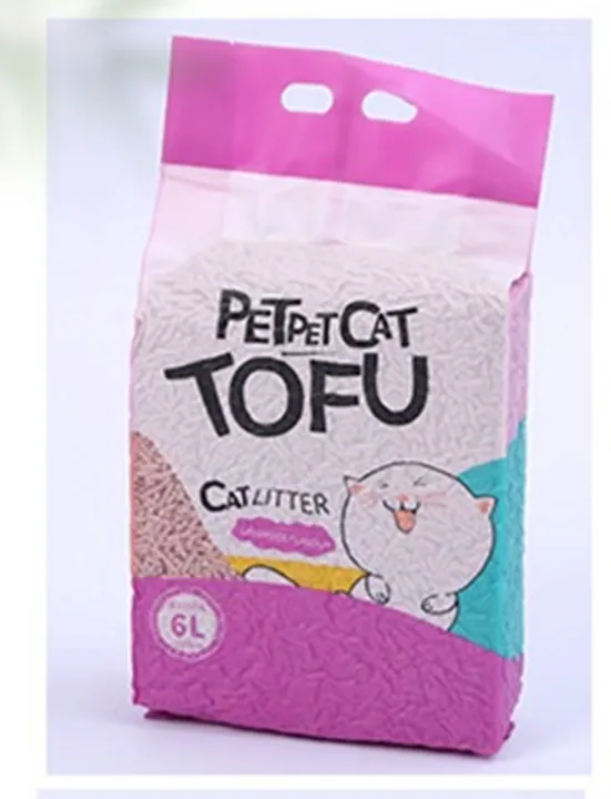 Premium Flushable Lavender Tofu Clumping Cat Litter / Pasir Kucing 6L