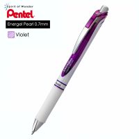 Pentel ปากกาหมึกเจล เพนเทล Energel Pearl ด้ามมุก แบบกด 0.7mm - หมึกสีม่วง