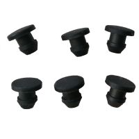 卐⊙ Black Solid Silicone Rubber Caps T Type Plug Cover Snap-on Gasket Blanking End Seal Stopper 2.5mm-14mm