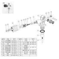 [In stock] หัวขวดแก๊สดำน้ำอะไหล่วาล์วเปลี่ยนอะไหล่บำรุงรักษาแกนวาล์วก้านควบคุมไดอะแฟรมป้องกันการจลาจล AS-050
