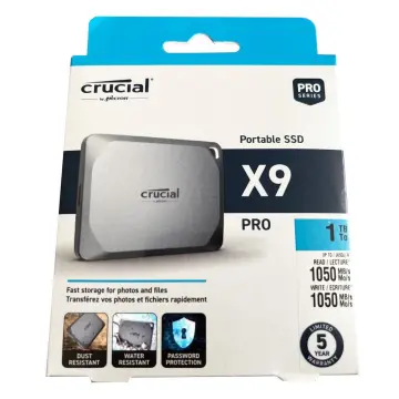  Crucial X9 1TB Portable SSD - Up to 1050MB/s Read - PC