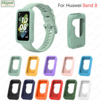 Migeet เคส TPU นิ่มสำหรับสายรัด Huawei 8สมาร์ทวอท์ชเปลือกป้องกันซิลิโคนหน้าจอกรอบป้องกันอุปกรณ์เสริม