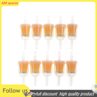 ? AM 10pcs 1/4 "6mm/8MM INLINE Gas Fuel Filter สำหรับเครื่องตัดหญ้าขนาดเล็ก