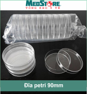 Bộ 10 đĩa Petri kích thước 90mm 1 ngăn trong suốt Medisafe - TBYT Medstore thumbnail