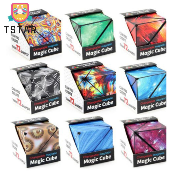 ts-ready-stock-magnetic-magic-cube-variety-geometric-changeable-3d-decompression-infinite-cube-สำหรับของเล่นเด็ก-cod