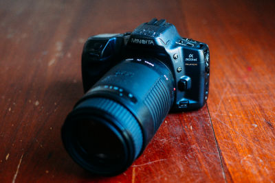 ขายกล้องฟิล์ม Minolta a303si Serial 94602693 พร้อมเลนส์ Sigma 75-300mm