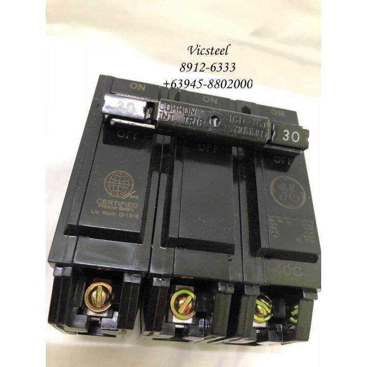 GE Circuit Breaker TQL Plug In 3 pole 3 phase 15 amp to 100 amp♒