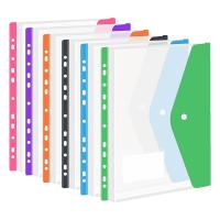 ∋﹍₪ 6pcs A4 Poly Envelopes Pouch Clear File Bags with Snap Button File Folders Document Organizer for Stationery Tools Organization