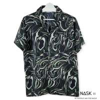 เสื้อฮาวาย nask (Hawaii shirt) เชิ้ต ผ้าไหมอิตาลี เนื้อผ้าบาง ทิ้งตัว เพียงแค่ซัก สะบัด ตาก ก็ใส่ได้แล้ว - H2104