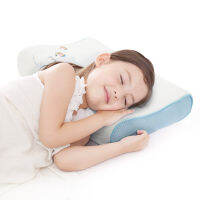 Kids Pillow Natural Latex Neck Supportive Sleeping Pillows for Bedroom Baby Head Cushion with Pretty Cotton Pillowcase