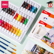Màu nước Acrylic dạng tuýp 12ml 12 24 màu C12-12 C12-24 Deli