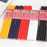 10pcs/pack White Yellow Red Blue Black Colored Pencils Set HB Special Pencil for Glass Leather Plastic Metal Porcelain Marker