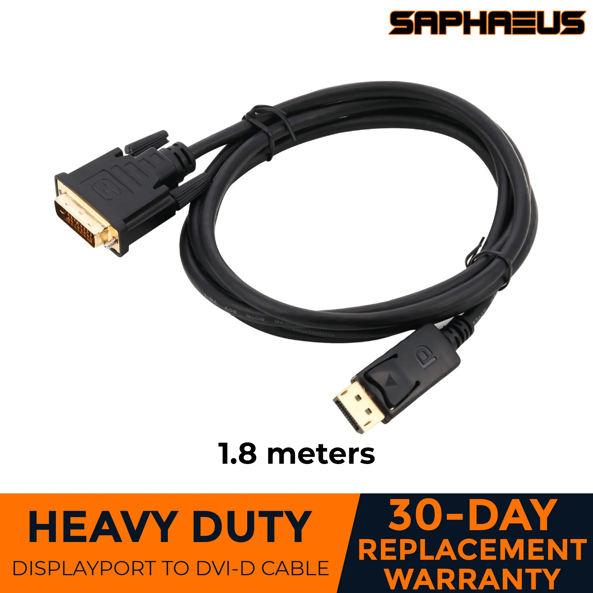 Displayport To Dvi Cable Dp To Dvi D 24 1 Cable 1080p Dp Male To Dvi Male To Cable For Projector Monitor Dp To Dvi Cable Lazada Ph
