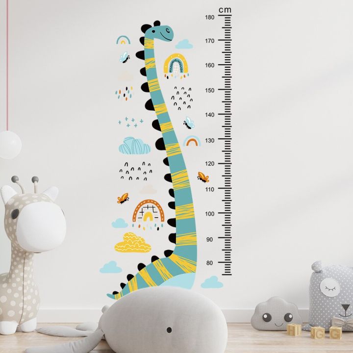 cartoon-dinosaur-rainbow-cloud-height-wall-sticker-childrens-room-nursery-decoration-measure-height-wall-stickers-for-kids-room