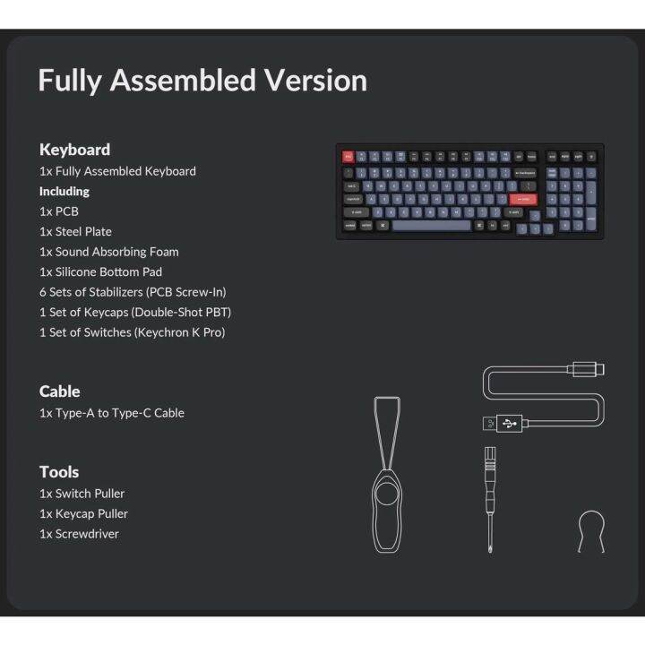 ของแท้ใหม่-keychron-k4-pro-qmk-mechanical-keyboard-100-key-96-layout-wired-bluetooth-rgb-gateron-hot-swap-ประกันศูนย์3ปี