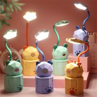 ♚ Cartoon Table Lamp Guard Dog Deer Dinosaur Table Lamp Energy saving Led Book Lights Rabbit Folding Table Lamp For Kids Gift