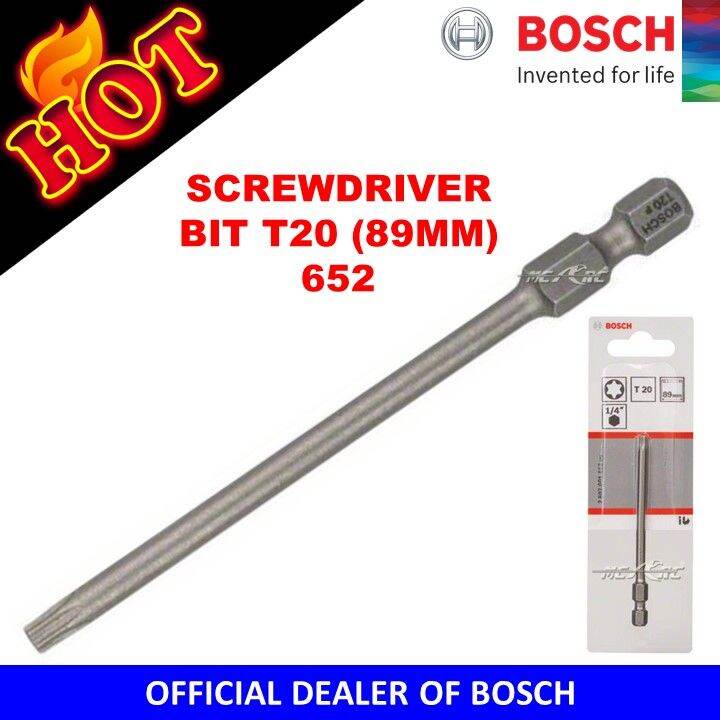 Bosch Screwdriver Bit T20 (89MM) 652 Lazada PH