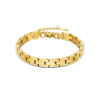 [COD] version of titanium steel strap bracelet female electroplating real gold fade high quality and stainless wholesale