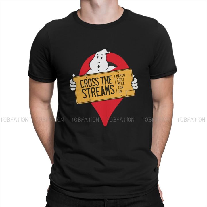 cross-the-streams-mega-con-2023-round-collar-tshirt-ghost-buster-film-pure-cotton-t-shirt-mans-tops-new-design-fluffy