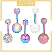 [LOVOSKI] 5PCS Body Piercing Belly Ring Labret Tongue Eyebrow Barbells Mix Jewelry