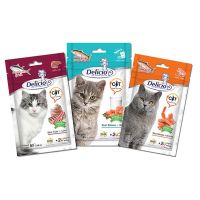 Delicio Cat เดลิซิโอ ขนมแมวทำจากเนื้อปลาแท้ มี 3 รส ขนาด 40 กรัม