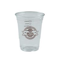 เอโร่ แก้วน้ำ PET พิมพ์ลาย ขนาด 16 ออนซ์ แพ็ค 50 ใบ / aro PET Plastic Printed Glass 16 oz. x 50 Pcs