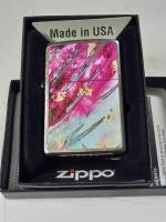 ZIPPO  29875  RUST PATINA  DESIGN   สีเงิน ผิวโครเมี่ยม  ลายแบบสกรีน   ของใหม่ไม่ผ่านการใช้งาน  มาพร้อมกล่อง  รับประกันของแท้