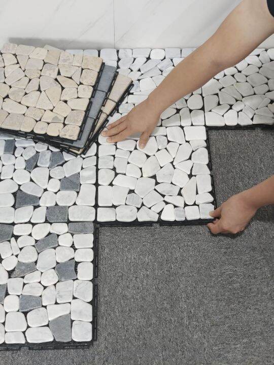 STONE DECK TILES DIY WPC INDOOR OUTDOOR ARTIFICIAL STONE WATERPROOF DIY DECKING GARDEN ROOFING