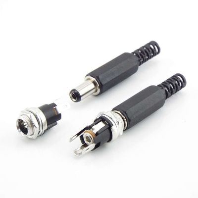；【‘； 5.5*2.5Mm DC Female Power Plug Socket Port Panel Mount DC022 DC099 5.5 X 2.5Mm Charging Terminal DC Male Connector Adapter